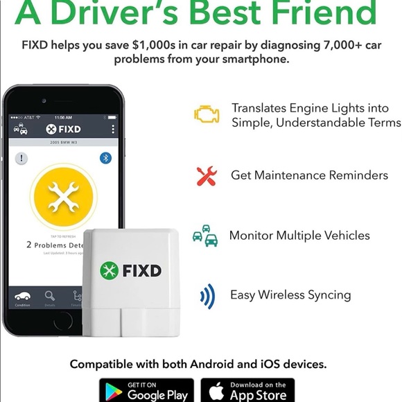 **NEW** FIXD OBD2 Scanner / Sensor (Bluetooth) Check Engine Light Checker - Picture 8 of 8